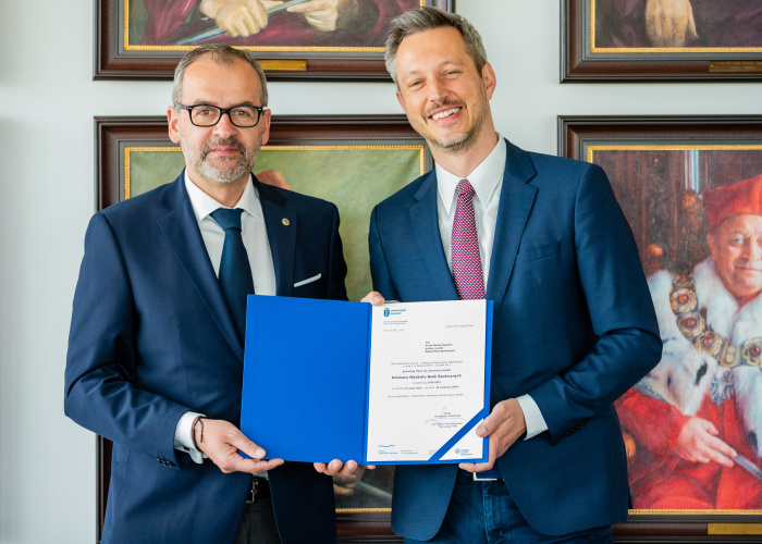 Nominacja na Dziekana UG: JM Rektor UG, prof. Piotr Stepnowski i dr hab. Michał Harciarek, prof. UG