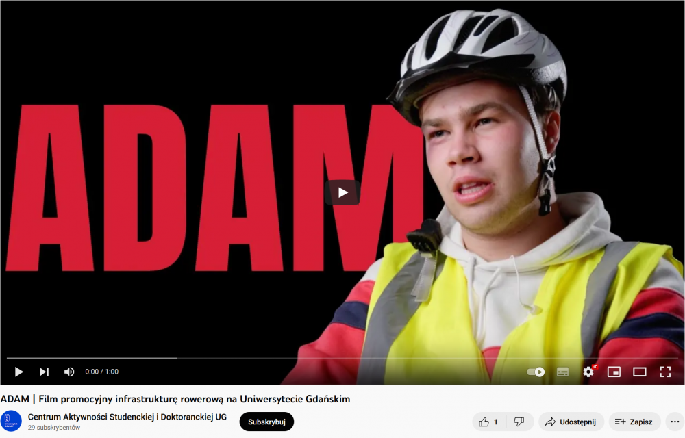 Kadr z filmu promocyjnego "Adam"