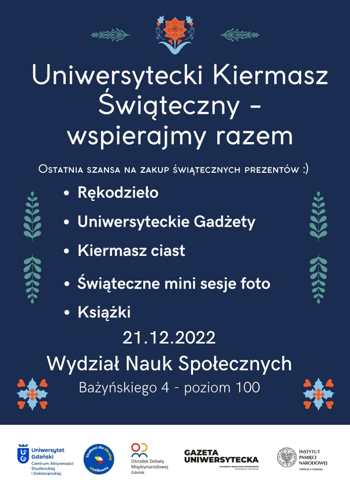 Plakat z informacją o kiermaszu