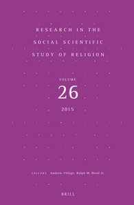 Research in the Social Scientific Study of Religion