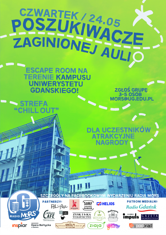 Poszukiwacze zaginionej auli Radio MORS UG plakat 1