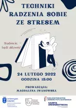 Plakat "Techniki radzenia sobie ze stresem"
