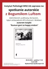 Plakat - spotkanie autorskie z Bogumiłem Luftem