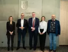 Anna Jurkowska-Zeidler, Piotr Stepnowski, Hannes Heimisson, Emiliana Konopka, Arkadiusz Modrzejewski w Uniwersytecie Gdańskim
