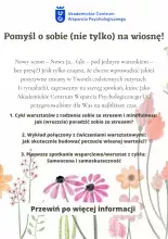 Pomyśl o sobie (nie tylko) na wiosnę! - informacja 1 z 4
