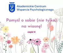 Grafika z pastelowymi kwiatami: Pomyśl o sobie (nie tylko) na wiosnę
