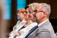 Rektor UG i inni goście na zebraniu GTN