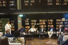 Uczetnicy pierwszego panelu i L. Lopez, fot. Z. Zych