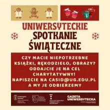 Kwadratowa grafika Uniwersyteckie spotkanie świąteczne