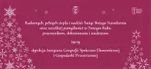 Baner z życzeniami świątecznymi