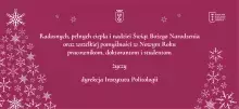 Baner z życzeniami świątecznymi