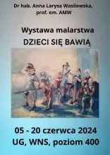 plakat wystawa malarstwa dzieci się bawią