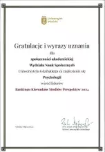 dyplom dla kierunku psychologia