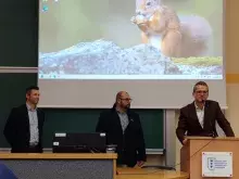 Prof. łukasz Gacek, dr hab. Arkadiusz Modrzejewski, prof. UG oraz dr hab. Wojciech Grabowski, prof. UG