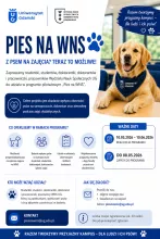 Plakat z informacjami dotyczącymi "Pies na WNS"