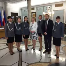 Dziekna z reprezentacją policji
