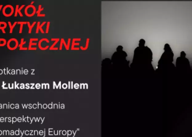 Cykl wykładów „Wokół krytyki społecznej”. Spotkanie z Łukaszem Mollem 1 grudnia
