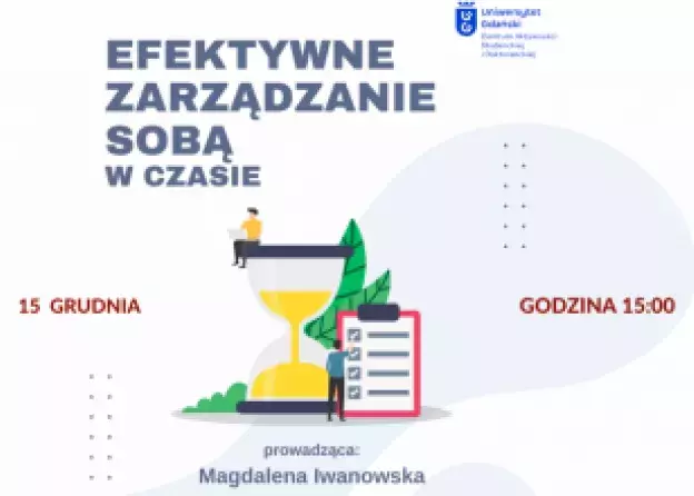 Efektywne zarządzanie sobą w czasie - szkolenie 15 grudnia, 15.00
