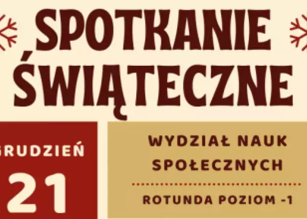 Zapraszamy na świąteczne spotkanie społeczności akademickiej 21 grudnia 2022, 13:00