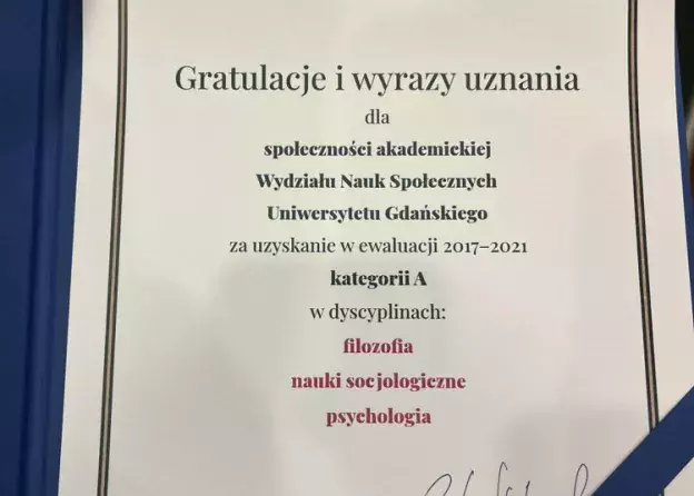 Osteteczne wyniki ewaluacji: 3 dyscypliny WNS z kategorią A