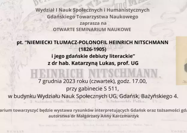 ZAPROSZENIE na seminarium naukowe 7 grudnia 2023 r.