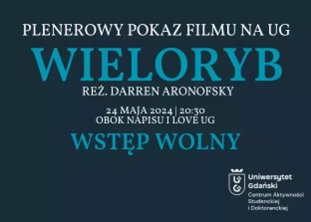 KINO PLENEROWE NA UG! FILM "WIELORYB"!