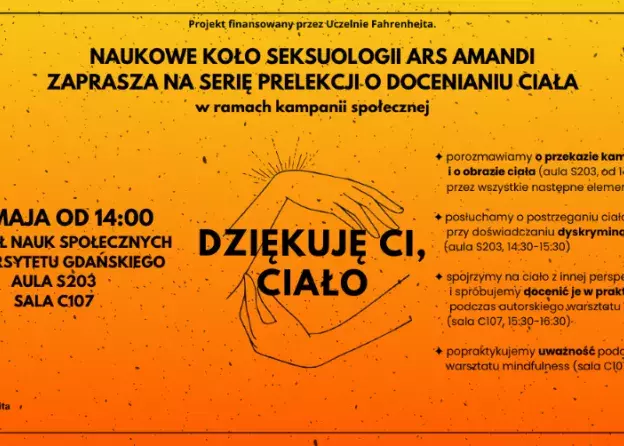 Zaproszenie na wydarzenie "Dziękuję Ci, Ciało"