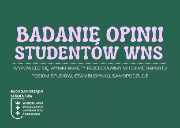 Badanie opinii studentów Wydziału Nauk Społecznych UG