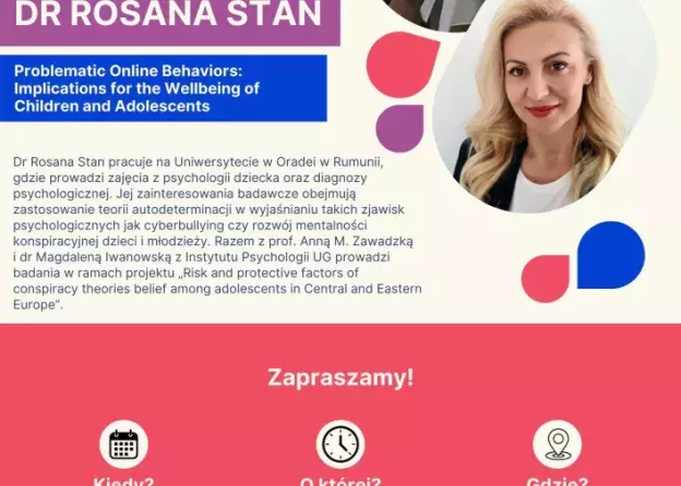 Wykład dr Rosany Stan z Uniwersytetu w Oradei (Rumunia)