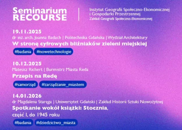 Seminaria naukowe RECOURSE w semestrze zimowym