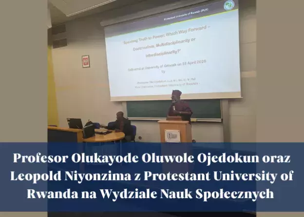 Profesor Olukayode Oluwole Ojedokun oraz Leopold Niyonzima z Protestant University of Rwanda w…