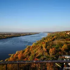 panorama z widokiem na Wisłę